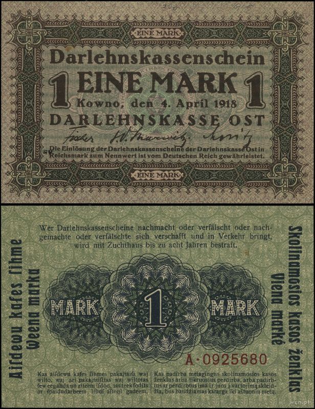 Polska, 1 marka, 4.04.1918