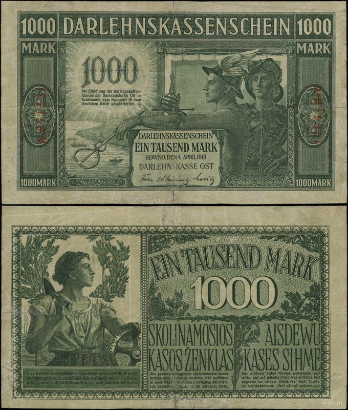 Polska, 1.000 marek, 4.04.1918