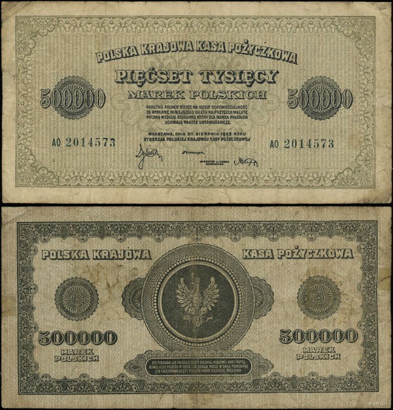 Polska, 500.000 marek polskich, 30.08.1923
