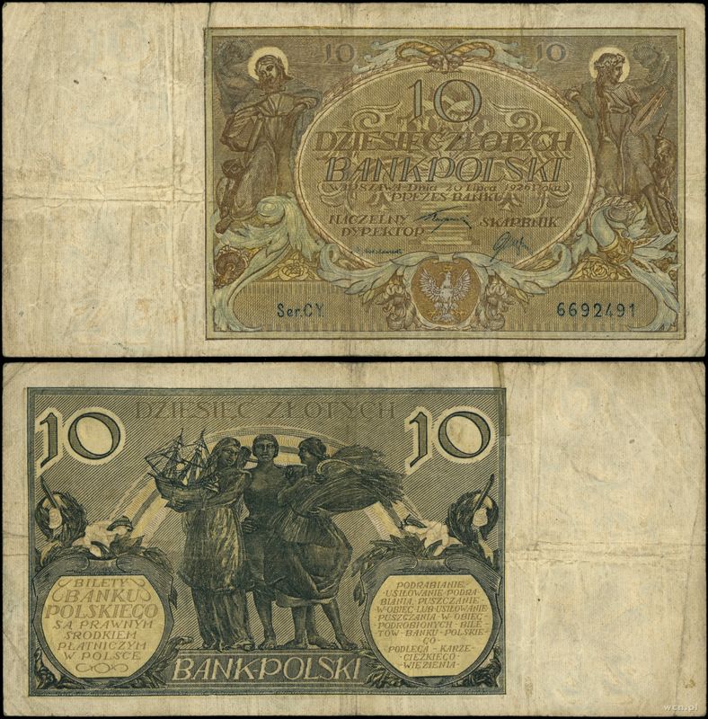 Polska, 10 złotych, 20.07.1926