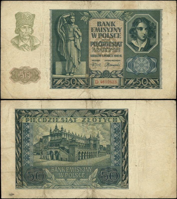 Polska, 50 złotych, 1.03.1940