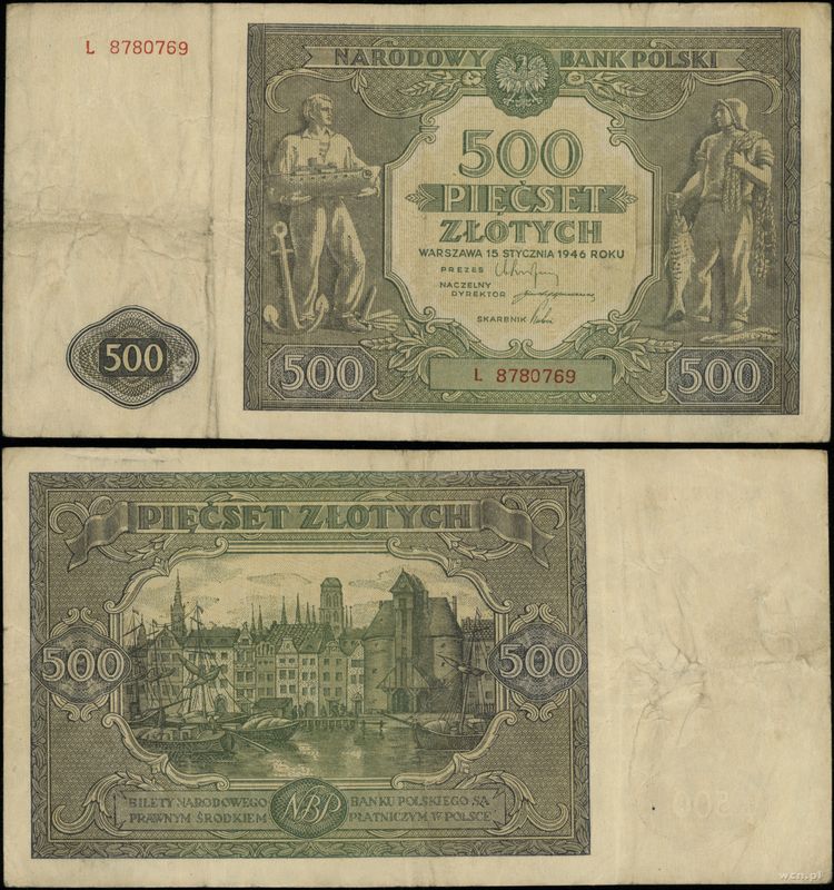 Polska, 500 złotych, 15.01.1946