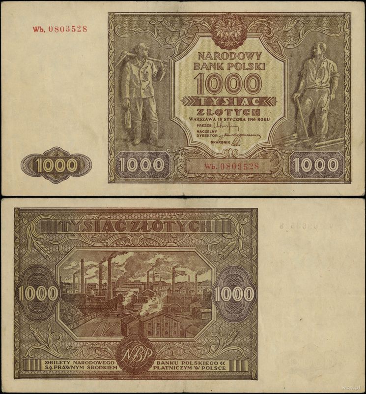 Polska, 1.000 złotych, 15.01.1946