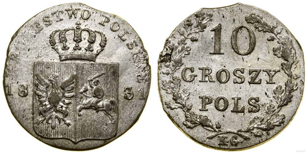 Polska, 10 groszy, 1831