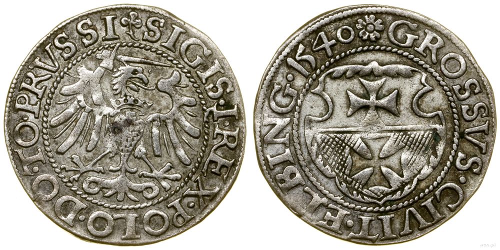 Polska, grosz, 1540