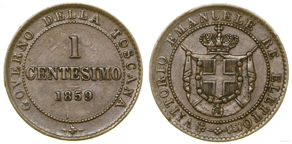 Włochy, 1 centesimo, 1859