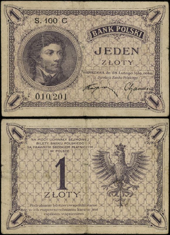 Polska, 1 złoty, 28.02.1919