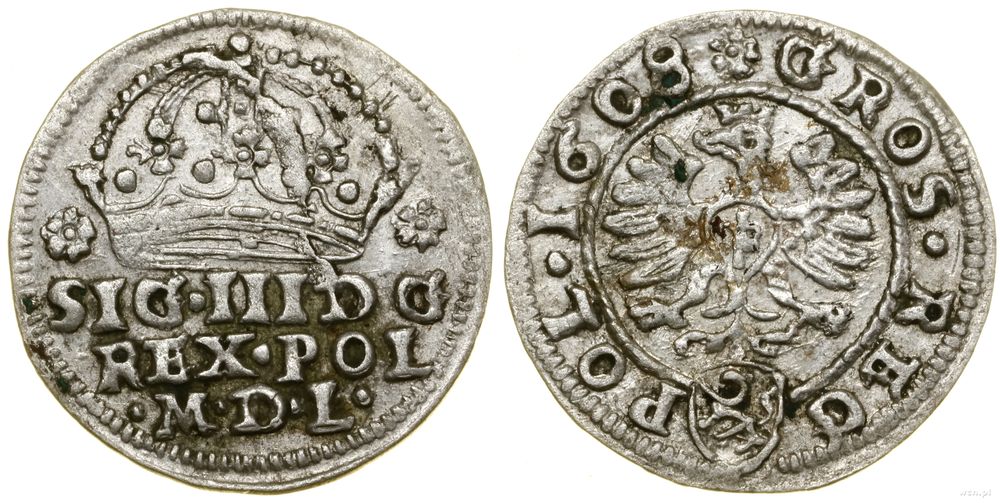 Polska, grosz, 1608