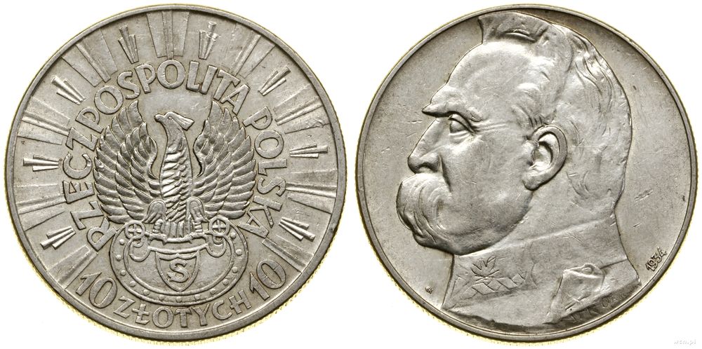 Polska, 10 złotych, 1934 S