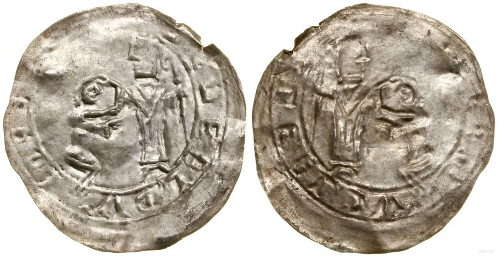 Polska, brakteat protekcyjny (absolucyjny), ok. 1113–1138