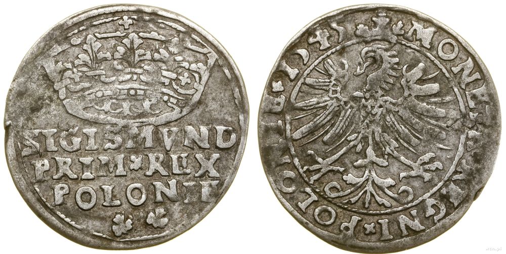Polska, grosz, 1545