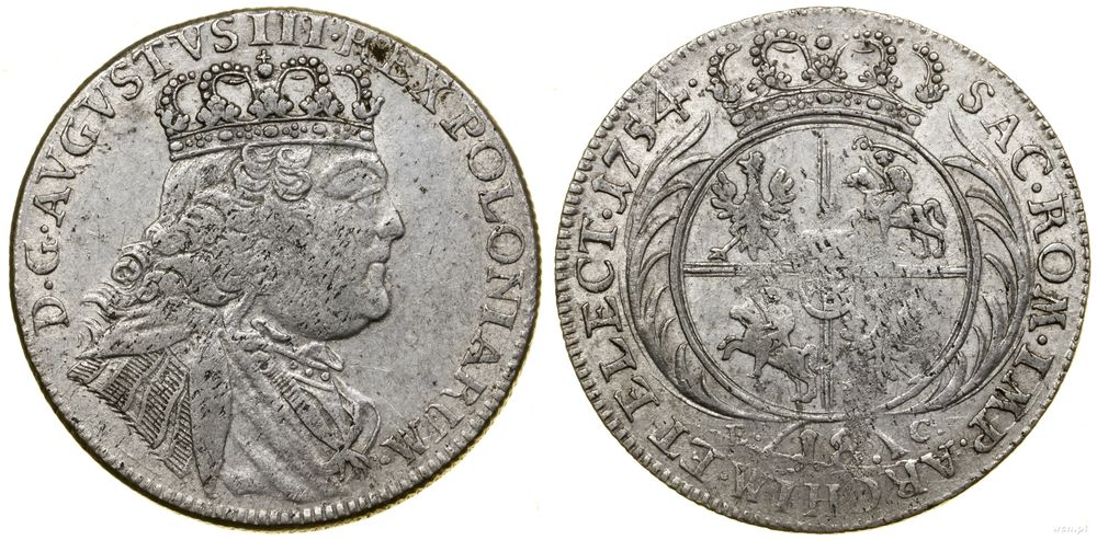 Polska, ort, 1754
