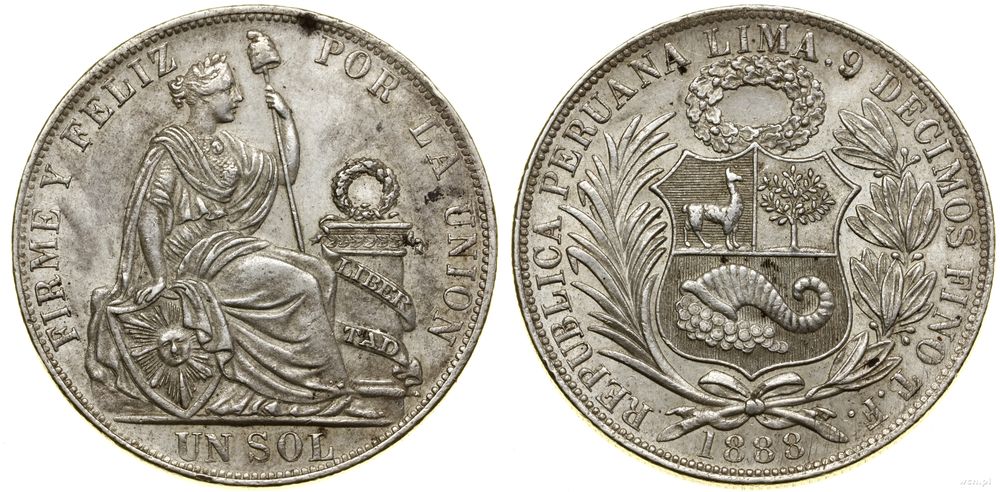 Peru, 1 sol, 1888