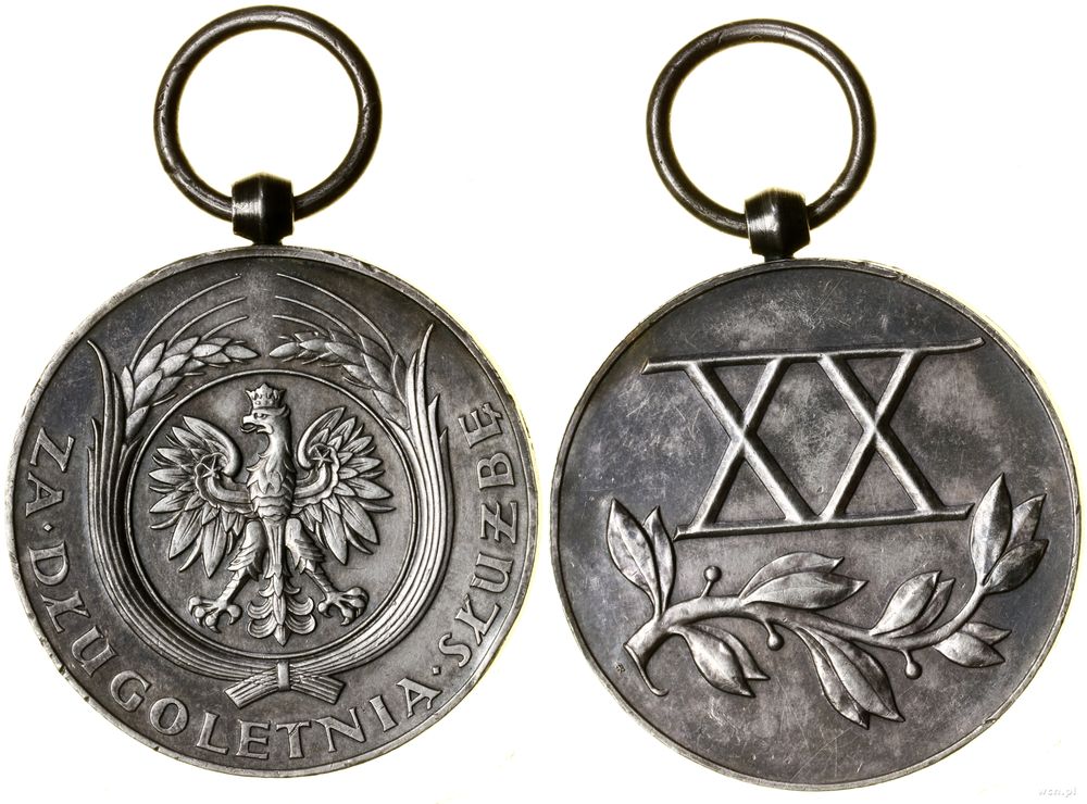 Polska, Srebrny Medal za Długoletnią Służbę (XX lat), od 1938