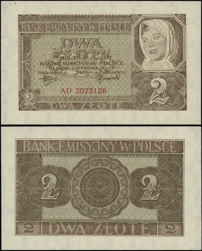 Polska, 2 złote, 1.08.1941