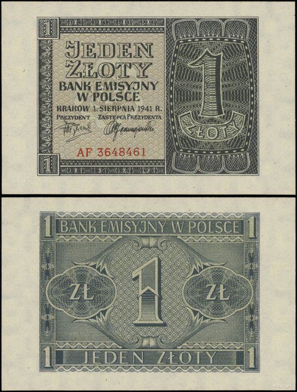 Polska, 1 złoty, 1.08.1941