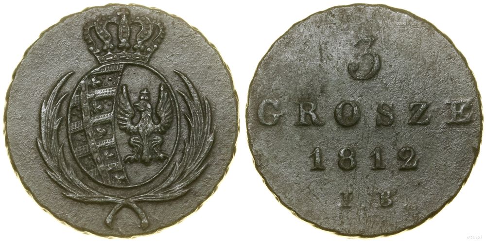Polska, 3 grosze (trojak), 1812 IB