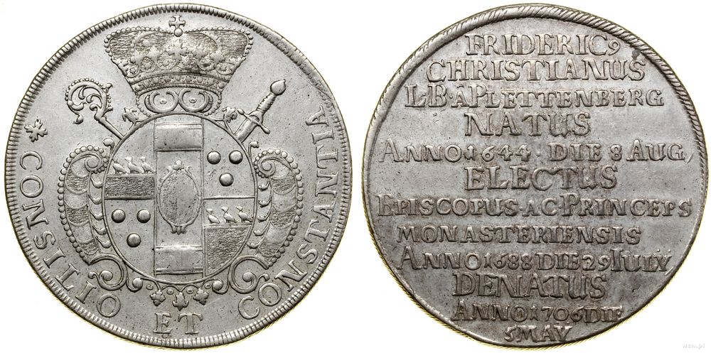 Niemcy, talar pośmiertny, 1706