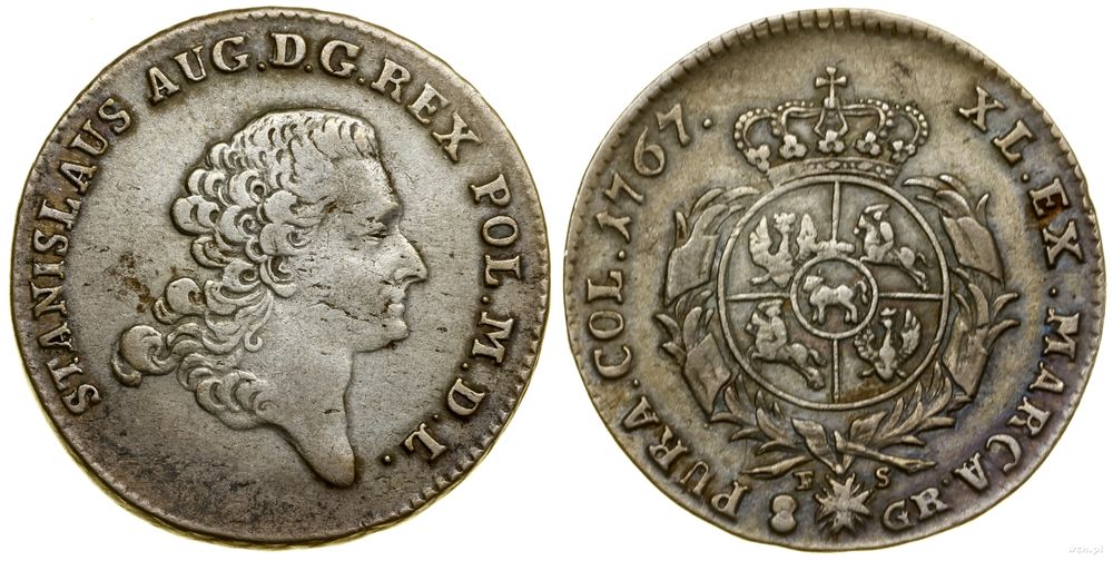 Polska, dwuzłotówka (8 groszy), 1767 FS