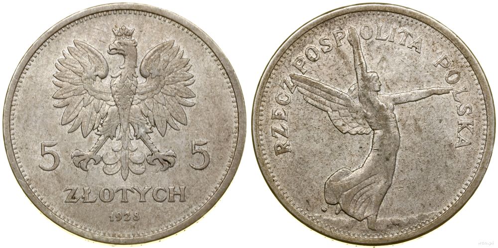 Polska, 5 złotych, 1928