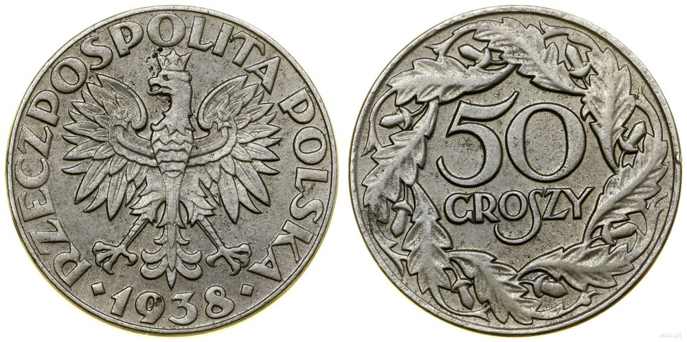 Polska, 50 groszy, 1938