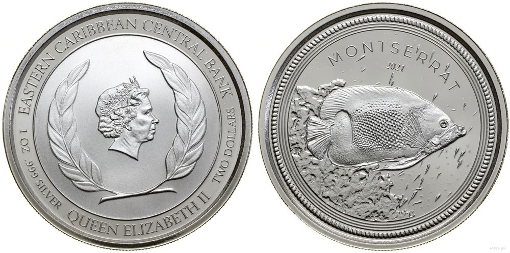 Montserrat, 2 dolary, 2022