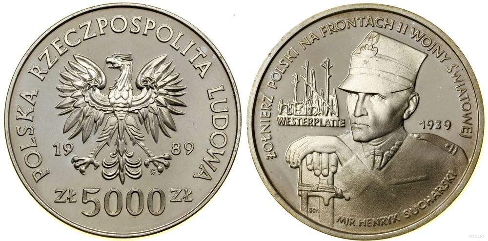 Polska, 5.000 złotych, 1989