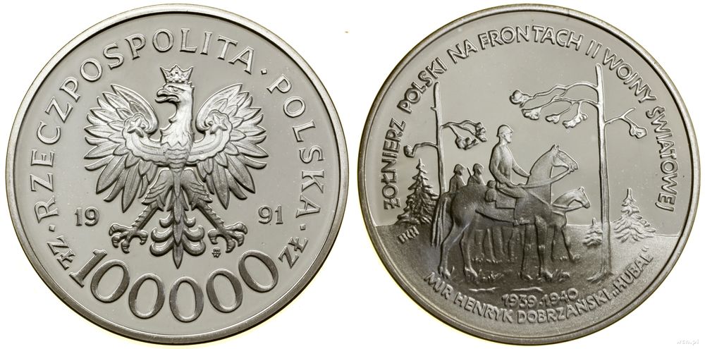 Polska, 100.000 złotych, 1991