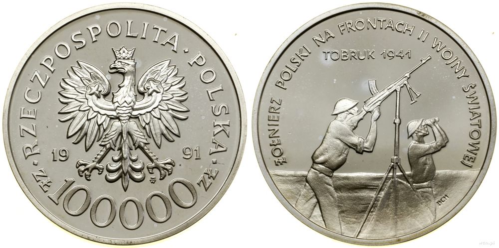 Polska, 100.000 złotych, 1991