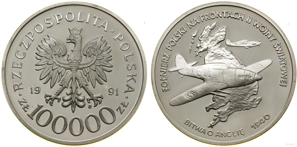 Polska, 100.000 złotych, 1991