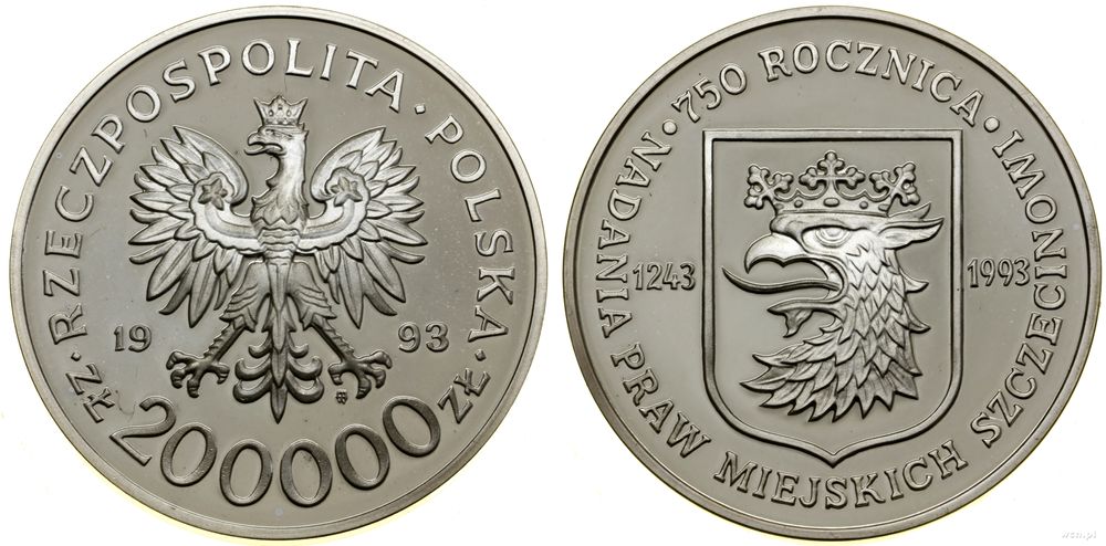 Polska, 200.000 złotych, 1993