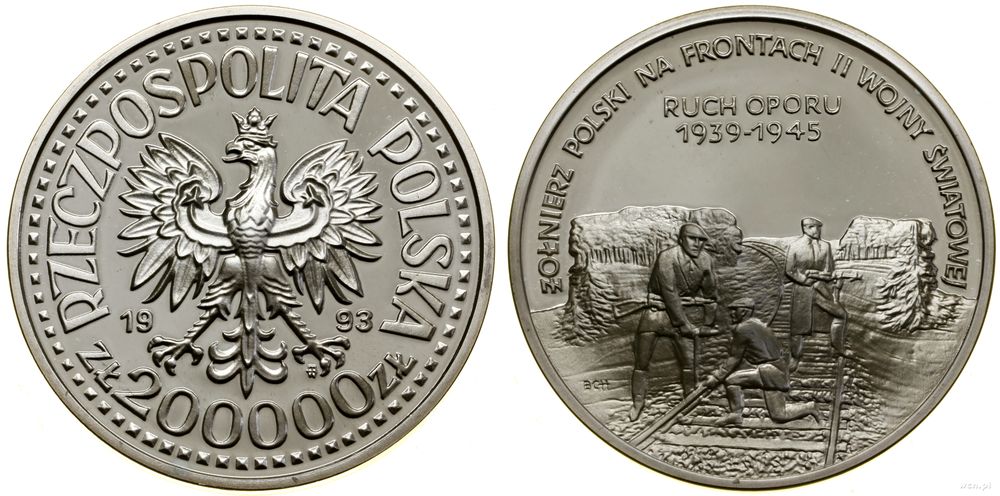 Polska, 200.000 złotych, 1993