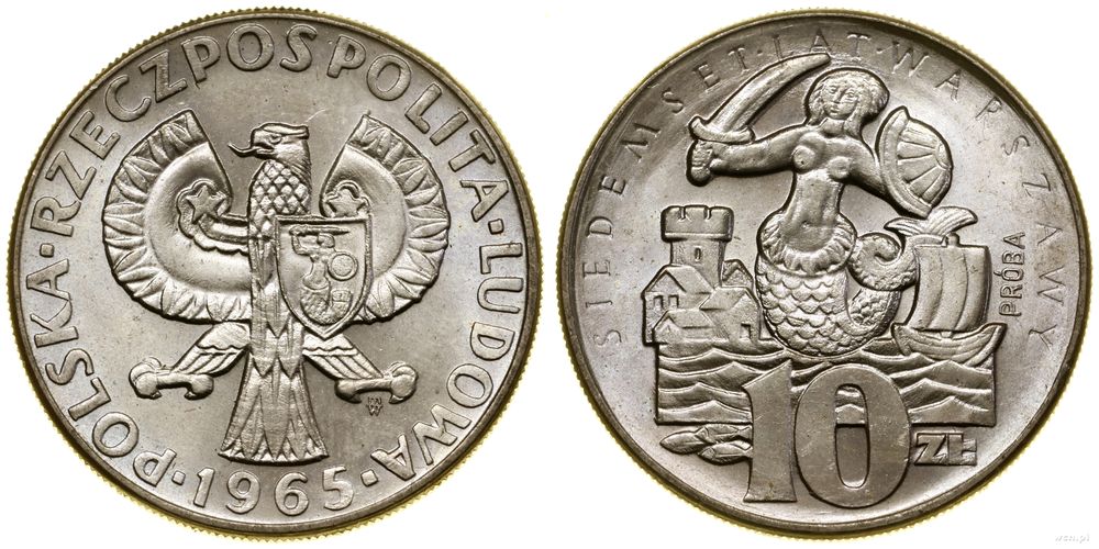 Polska, 10 złotych, 1965