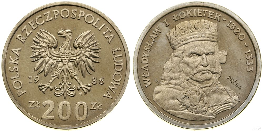 Polska, 200 złotych, 1986