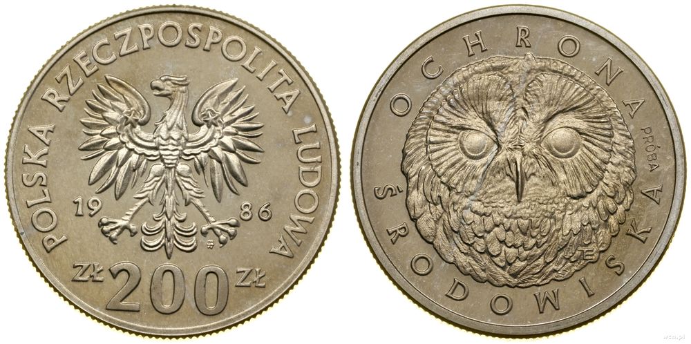 Polska, 200 złotych, 1986
