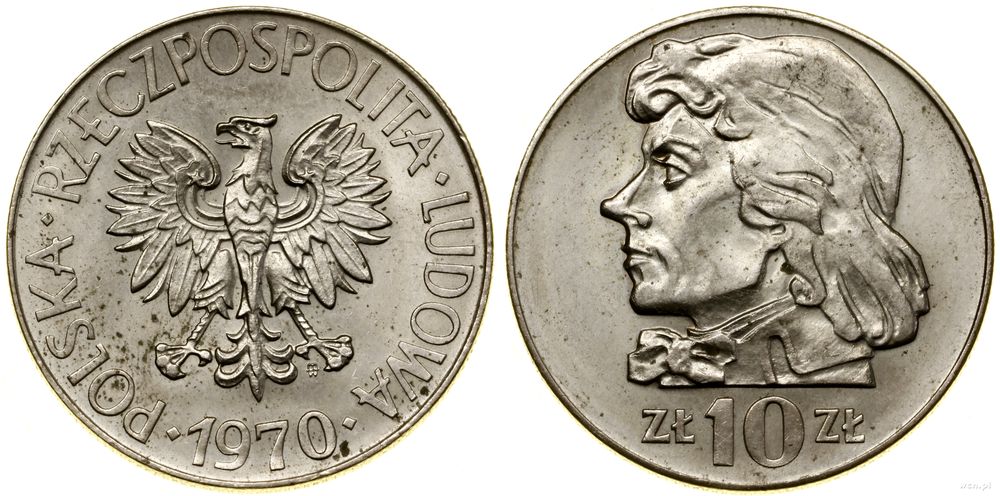 Polska, 10 złotych, 1970