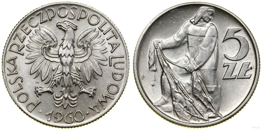 Polska, 5 złotych, 1960