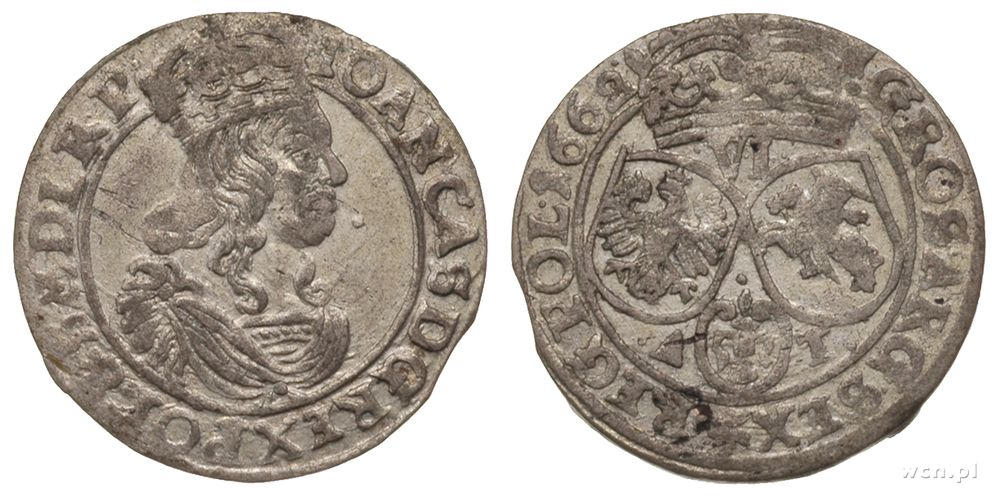 Polska, szóstak, 1662/AT