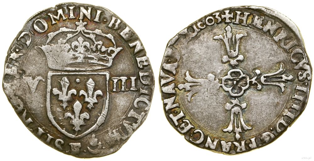 Francja, 1/8 ecu, 1603 F