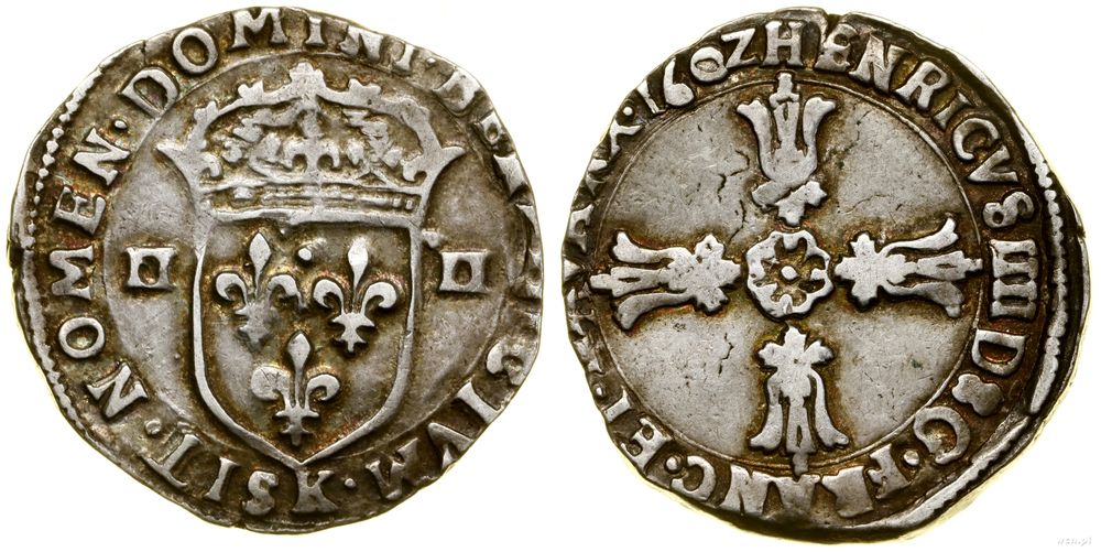 Francja, 1/4 ecu, 1602 K