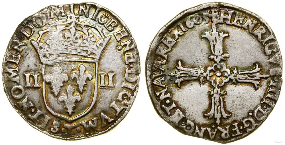 Francja, 1/4 ecu, 1605 T