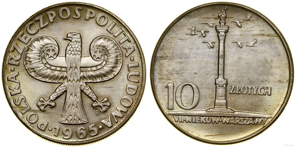 Polska, 10 złotych, 1965
