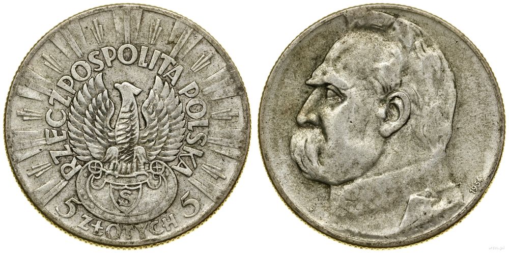 Polska, 5 złotych, 1934 S