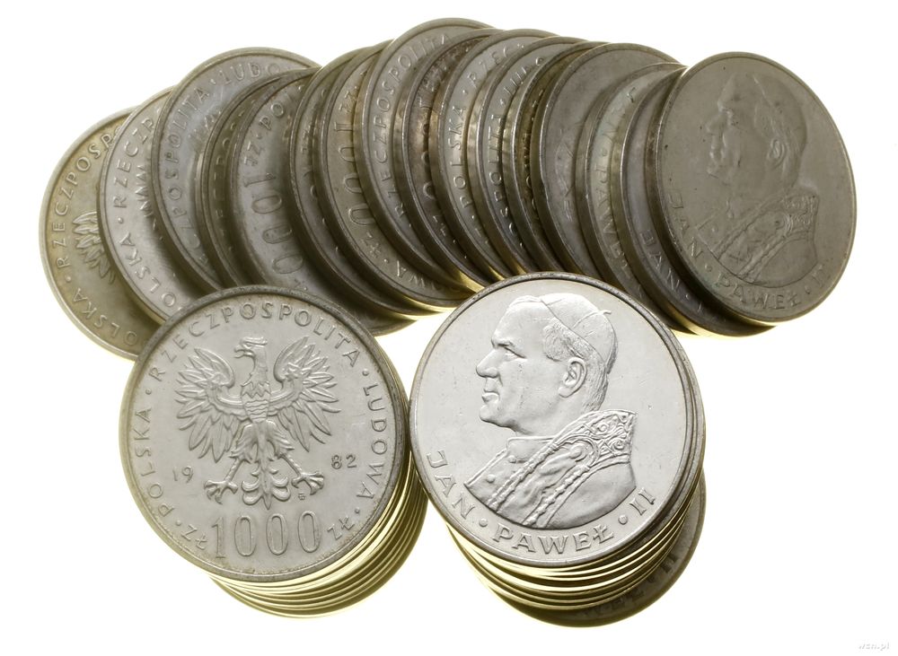 Polska, zestaw 50 x 1.000 złotych, 1982, 1983