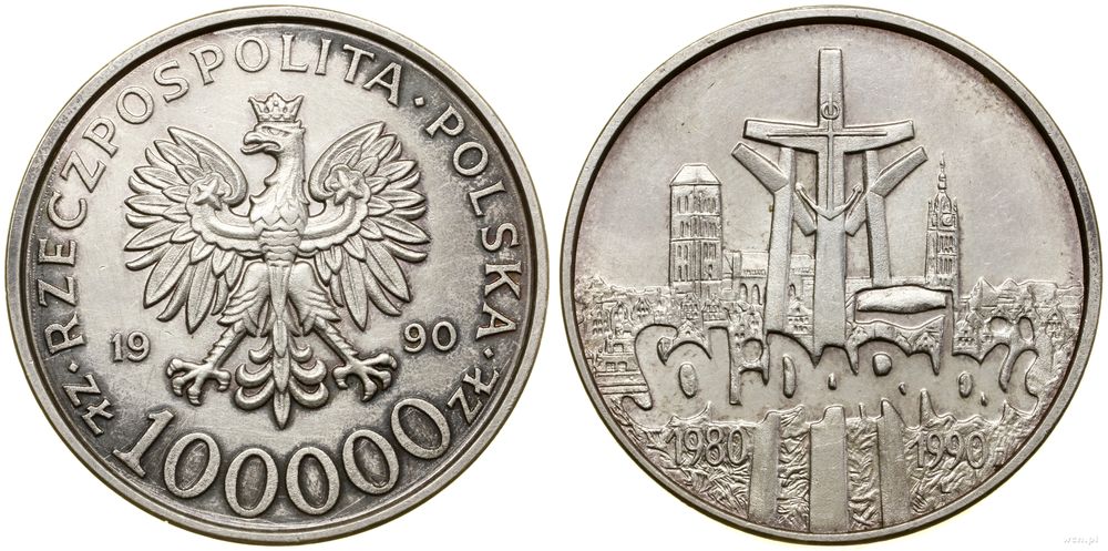 Polska, 100.000 złotych, 1990