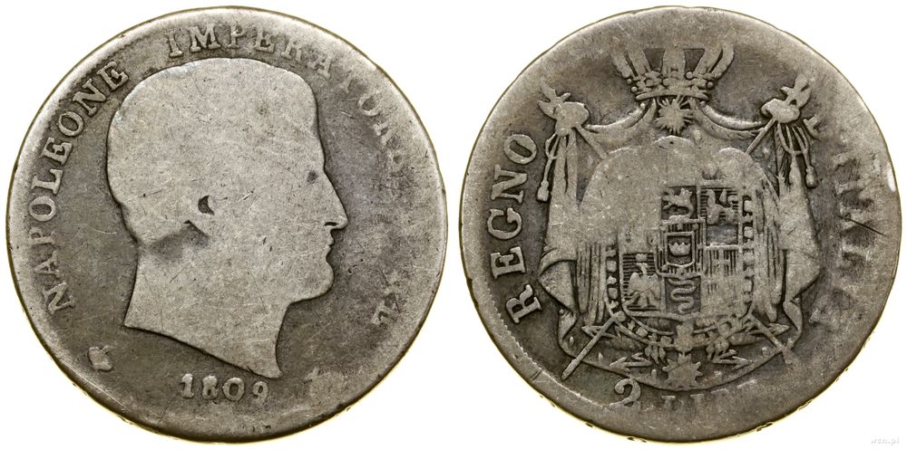 Włochy, 2 liry, 1809 M