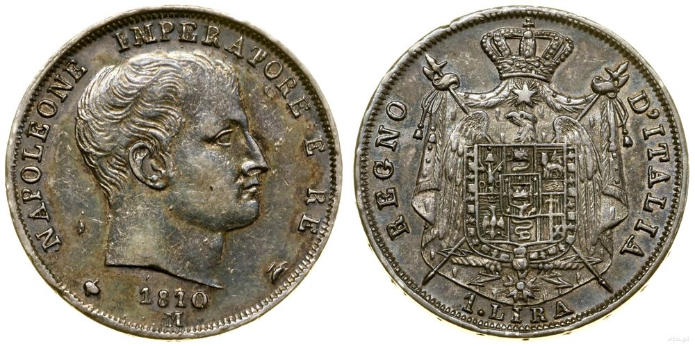 Włochy, 1 lir, 1810 M