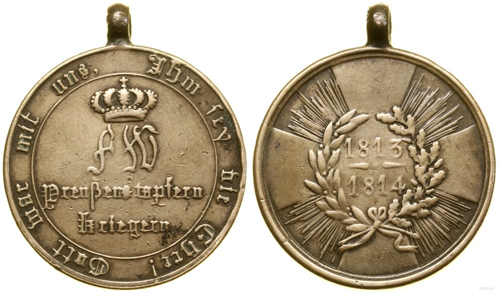 Niemcy, Medal Pamiątkowy Wojny 1813/1814 (Kriegsdenkmünze für Kämpfer 1813/1814)