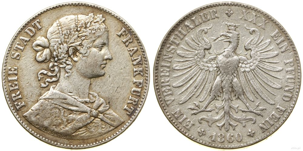 Niemcy, talar (Vereinstaler), 1860