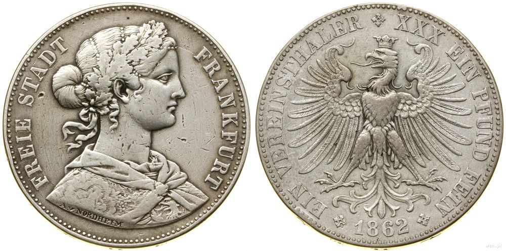 Niemcy, talar (Vereinstaler), 1862